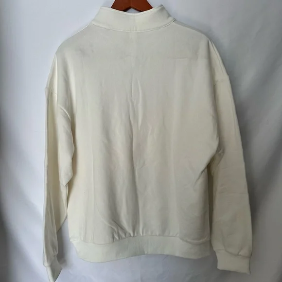 Alo Yoga Ivory Half Zip Pullover Sweatshirt NWT Small - Picture 5 of 8